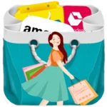 online shopping apps android application logo